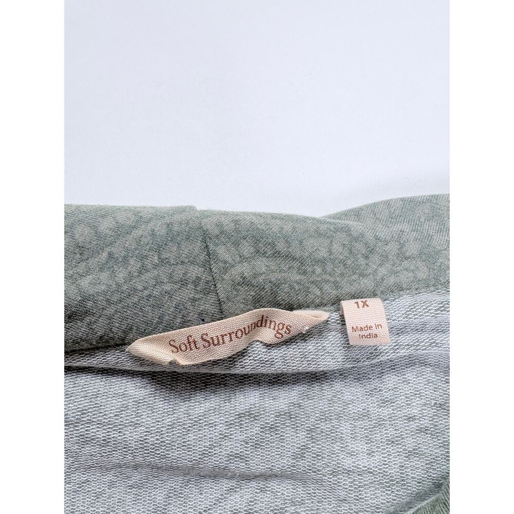 Soft Surroundings Sage Green Draped Cowl Neck Tunic - Picture 5 of 14